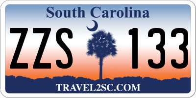 SC license plate ZZS133