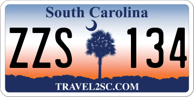 SC license plate ZZS134