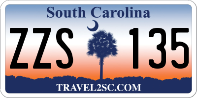 SC license plate ZZS135