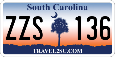SC license plate ZZS136