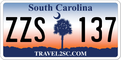 SC license plate ZZS137