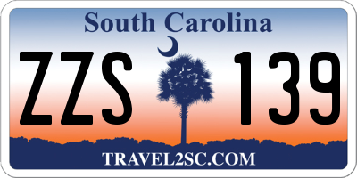 SC license plate ZZS139