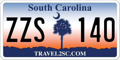 SC license plate ZZS140