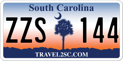 SC license plate ZZS144