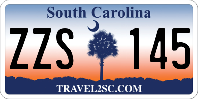 SC license plate ZZS145