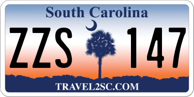 SC license plate ZZS147