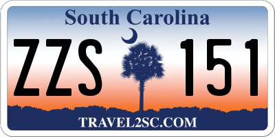 SC license plate ZZS151