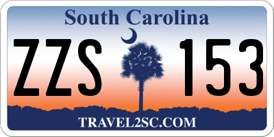 SC license plate ZZS153