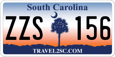 SC license plate ZZS156