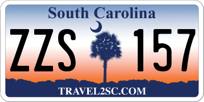 SC license plate ZZS157