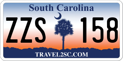 SC license plate ZZS158