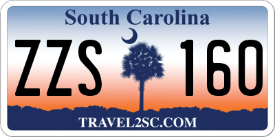 SC license plate ZZS160