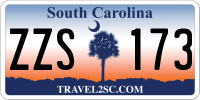 SC license plate ZZS173