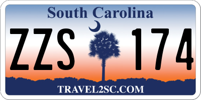 SC license plate ZZS174