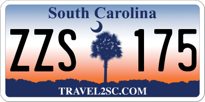 SC license plate ZZS175