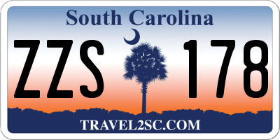 SC license plate ZZS178
