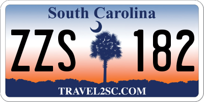 SC license plate ZZS182