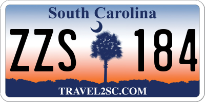 SC license plate ZZS184