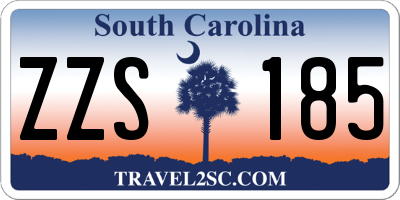 SC license plate ZZS185