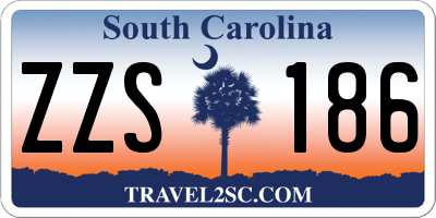 SC license plate ZZS186