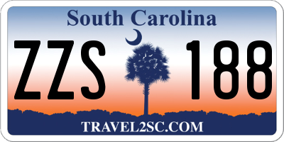SC license plate ZZS188