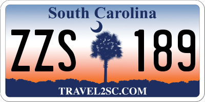 SC license plate ZZS189