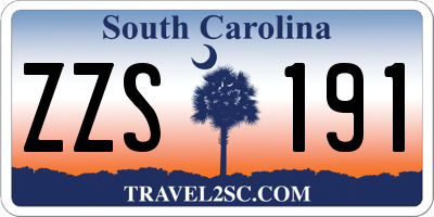 SC license plate ZZS191
