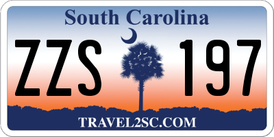 SC license plate ZZS197