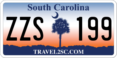 SC license plate ZZS199