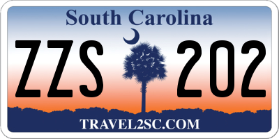 SC license plate ZZS202