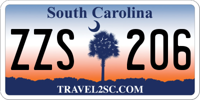 SC license plate ZZS206