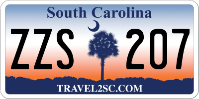 SC license plate ZZS207