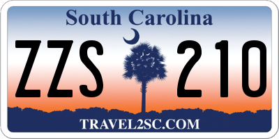 SC license plate ZZS210