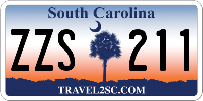 SC license plate ZZS211