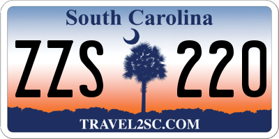 SC license plate ZZS220