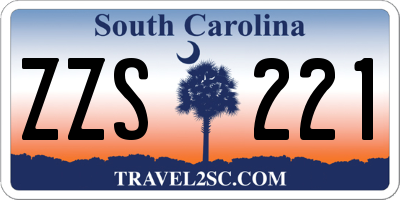 SC license plate ZZS221