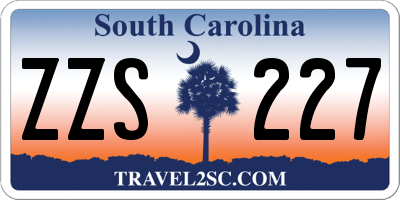 SC license plate ZZS227
