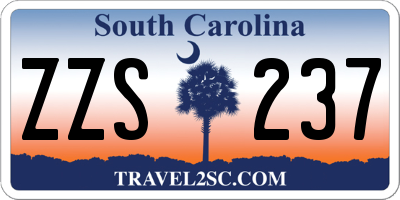SC license plate ZZS237