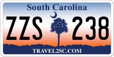 SC license plate ZZS238