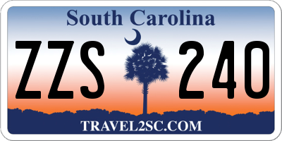 SC license plate ZZS240