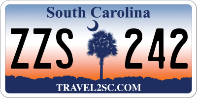 SC license plate ZZS242