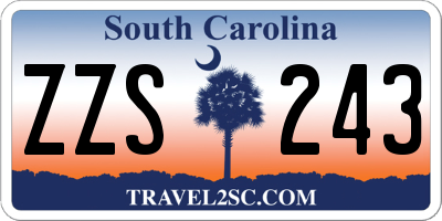 SC license plate ZZS243