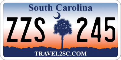 SC license plate ZZS245