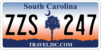 SC license plate ZZS247
