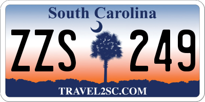 SC license plate ZZS249