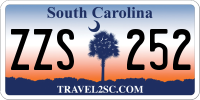 SC license plate ZZS252