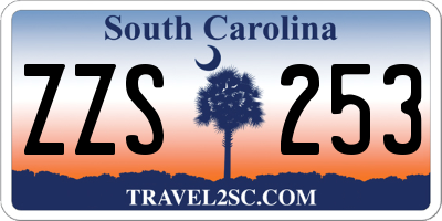 SC license plate ZZS253