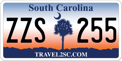 SC license plate ZZS255