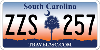 SC license plate ZZS257