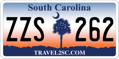 SC license plate ZZS262